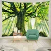 Nature Forest Dik Tree Wall Tapijt Large Materi 3D Hanging Art voor slaapkamer woonkamer slaapkamer decor groene plant muurschildering J220804