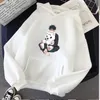 Kvinnors hoodies tröjor harajuku kvinnor jujutsu kaisen anime tryck unisex pullover tröja söt hund och fushiguro megumi hoodywomen '