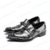 Zapatos de vestir con punta estrecha para hombre, zapatos Oxford de negocios de cuero genuino hechos a mano, zapatos formales para fiesta de boda para hombre