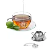 Infusore per tè in acciaio inossidabile dorato Vassoio per teiera Spice Colino per tè Filtro a base di erbe Accessori per tè Accessori Utensili da cucina Infusore per tè