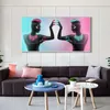 Two Black African Nude Women Oil Painting on Canvas Posters and Prints Scandinavian Wall Art Picture for Living Room Home Decor