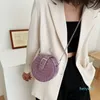 이브닝 가방 패션 작은 둥근 가방 여름 크로스 바디 스톤 패턴 핸드백 어깨 지퍼 체인 스트랩 휴대폰 원형