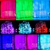 Noel Süslemeleri Perde Led Çelenk String Peri Lights Bakır Tel USB Düğün Balkonu Dekorasyon Şeması için Tam Renk