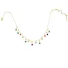 PLATED GOLD RAINBOW CZ DROP CHARM STACKLACE 2019 NY Bright Colorful Fashion Jewelry Choker Statement Collar Neckraces239o