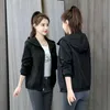 Women's Jackets Spring Women Basic Hooded Jacket Zipper Causal Solid Windbreaker Lightweight Woman Coat Veste FemmeWomen's