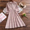 Mori Girl Spring Autumn Women Corduroy Dress 29 Patterns Casual Elastic Waisted Vintage Vestidos Long Sleeve Korean Sweet Dress 210322