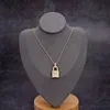 Mens Lock Necklace Designer Luxury Pendant Diamonds Necklaces Fashion For Men Womens Gold Silver Necklace Unisex Couple Jewelry 2205111D