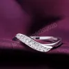 Belle bague en cristal argenté Noble Fashion Wedding Women Lady Ring Jewelry