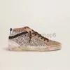 Ny release Italy Brands Shoes Golden Mid Slide Star High-Top Sneakers Women Shoes Fashion Pink-Gold Glitter Classic Leopard White Do-Old Dnyh