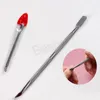 Rostfritt stål nagelband Remover Sundries Double Sided Finger Dead Skin Push Nail Cuticle Pusher Manicure Pedicure Care Tools BH6707 WLY