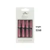 FALSE NAILS 24PCS nagelkonst fast färg lång balett bärbar tryck på full täckning färdiga naglar mode manikyr dekoration prud22