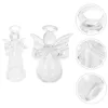 Interior Decorations 2Pcs Beautiful Mini Clear Glass Angel DIY Car Hanging Ornament Religious DecorInterior