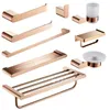 Acessório de banho Conjunto de hardware do banheiro 304 Aço inoxidável Rose Towel Rack Bath Bath