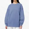 Abbigliamento da yoga Felpe con cappuccio da donna autunno semplice e generoso maglione sportivo girocollo manica lunga casual felpe larghe