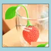 Stberry Shape Sile Tea Infuser Strainer Filler Bag Ball Dipper 150Pcs Drop Delivery 2021 Coffee Tools Drinkware Kitchen Dining Bar Home G