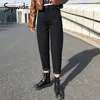 jeans neri donna denim elastico in vita Pantaloni a vita alta plus size Cowboy Vaqueros Mujer streetwear moda coreana street style 210302