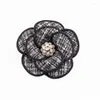 Broches haut de gamme Vintage tissu fleur de camélia pour femmes mode costume Cardigan revers Corsage Badge bijoux cadeaux Seau22