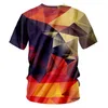 Camiseta Hombre Fábrica V Pescoço Manga Curta Geométrica 3D Camiseta Impressão Gráficos Estereoscópicos Casual 7XL Homem Primavera Camisetas 220623