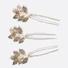 Vintage Gold Leaf Headpieces Pin Elegant Women Casual Hair Clip Jewelry for Bride Wedding Bridal Hair Accessories