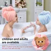 Drying Towels Thin Cap With Button For Women Super Absorbent Quick-Drying Hair Care Cap dc034