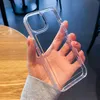 Premium Space Transparent Clear Acrylic TPU Hårt telefonfall för iPhone 15 14 13 12 11 Pro Max Mini XS XR X 8 7