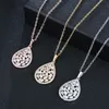 Colares pendentes senhoras moda água hollow goto de colar de estrela cheia de colarbone de clavô de zircão de zircão de acessórios de presente casual pingente