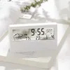 LCD Student Bedside Led Clock Creative Digital Clock Multi-function Weather Electronic Alarm Clock with Temperature Humidity