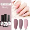 NXY Nail Gel 3 stks Winterkleur Donkerblauw Pools Set Glitter Pailletten Matte Top Langdurige Kunstontwerp Hybride vernissen 0328