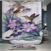 Shower Curtains Natural Scenery Cartoon European And American Wind Curtain Bathroom Waterproof Mildew Proof Home DecorationShower