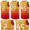 Stampato 75th Anniversary Basketball Hassan Whiteside Jersey 21 Donovan Mitchell 45 Bojan Bogdanovic 44 Clarkson 00 Joe Ingles 2 Rudy Gobert 27 Rudy Gay 8 Mike Conley