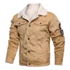 Chaquetas y abrigos para hombre Chaqueta de cuero de gamuza de estilo retro Chaqueta de motocicleta de cuero para hombre Abrigo cálido con forro de piel Abrigo de terciopelo de invierno 220808