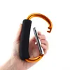 Большой D-образной формы алюминиевый сплав Carabiner Quick-Release Мягкая ручка Открытый Кемпинг Пряжка Крюк Keychain Clip DLH888