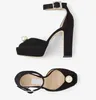 Été luxe femmes Socorie 120 sandales chaussures perles talons hauts à lanières talon carré brevet Peep Toe cuir dame Sandalias EU35-43 JC01