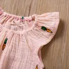 여름에 태어난 유아 여자 아기 롬퍼 미슬린 면화 린넨 유아 롬퍼 놀이 수트 jumpsuit 패션 아기 의류 220707