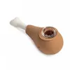 4.6 inch Smoking Pipes Chicken leg Shape Silicone hand Pipe with glass bowl Handmade Oil Burner tobacco Accessories