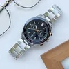 Crime Premium Mens Full Functional Wristwatch 43mm Quartz Movement Man Time Clock Watch Fulll Rostfritt stål Band Sapphire Glass277Q