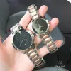 Relojes de marca TOP para mujeres, hombres, parejas, amantes, banda de acero inoxidable, reloj de pulsera de cuarzo, relojes para amantes