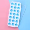 Baking Moulds Food Grade Silicone Ice Mold With Lid 21 Cell Round Cube Maker Creative Diy Milk Fruit Juice Dessert MoldBaking