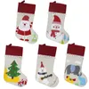 Julstrumpa Santa Claus Snowman Tree Hanging Sock Xmas Decoration Ornament BH7430 TQQ