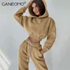 2021 Autumn Winter Tracksuits Hooded Sweatshirt Suits For Women Fleece Hoodies Pullovers Hoodie and Pants 2 Piece Set Sweatpants T220729