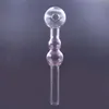 Transparent Tobacco Smoking Pipe Glass Oil Burner Pipe Gourd Shape Herb Hookah Cigarette Shisha Tube Smoking Pipes with 30mm Ball