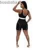 2021 Summer Women Jumpsuits Sports Suspender Knitted Sexy Women Bodycon Romper 815