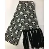 Szaliki SKULL SCALLF Unisex Kobiet Man Zima dzianina Pashmina Szal czarny akryl echarpe luksusowy samica szkieletu z fringess1839482