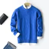 Herrtröjor tjocka kashmir pullover män tröja höst vintervävning jumper hombre mantel dra homme stickade tröjor