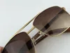 Klassisk guldinställning solglasögon Square Pilot Solglasögon Sonnenbrille Mens Luxury Designer Solglasögon Glasögon nyanser Ny med fodral