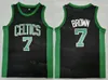 남자 결승 패치 농구 Jaylen Brown Jersey 7 Jayson Tatum 0 팀 컬러 블랙 그린 흰색 통기성 순수면 스포츠 팬을위한 우수한 품질 판매