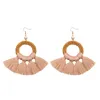 Party Favor tassel senior sense earrings exaggerated earrings fashion long eardrop handmade rattan lady ornaments