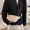 Women Waist Packs Wide Strap Crossbody Chest Bag Female Elegant Plaid PU Leather Fanny Pack Ladies Stylish Fanny Pack 2206212506