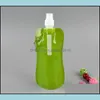 Andere drinkware keuken eetbar huizen tuin draagbare watertas inklapbare fles mticolor herbruikbaar vouwen voor buitensporten rijden