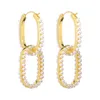 2022 gioielli per le donne orecchini di design perla ovale esagerato stud tendenza orecchio fascino regali di festa del partito gioielli di lusso di alta qualità doppia moda orecchini pendenti